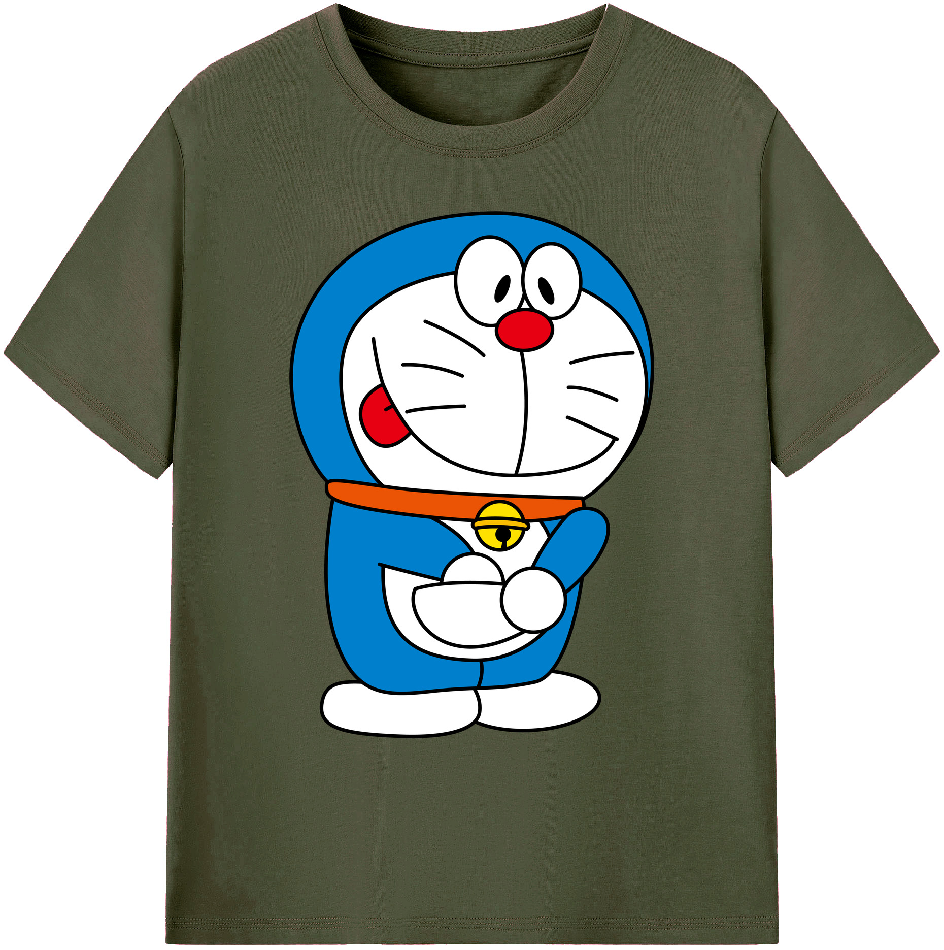 （画像用） ドラえもん Doraemon 綿100％ メンズ半袖Tシャツ｜肌触りやわらか＆通気性